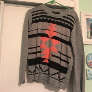 Aztec print sweater.